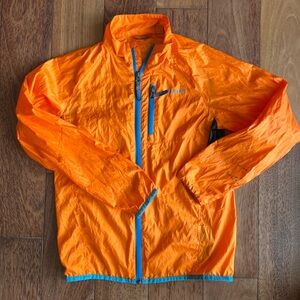 Marmot Orange Jacket with Blue Zipper